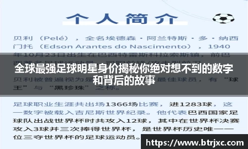 全球最强足球明星身价揭秘你绝对想不到的数字和背后的故事